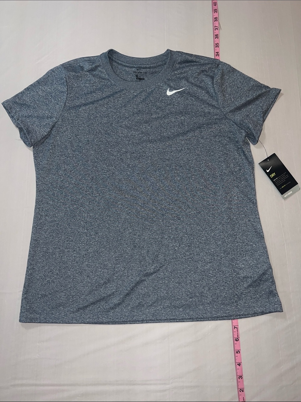 Nike Women’s Heathered Charcoal Blue Short Sleeve Tee